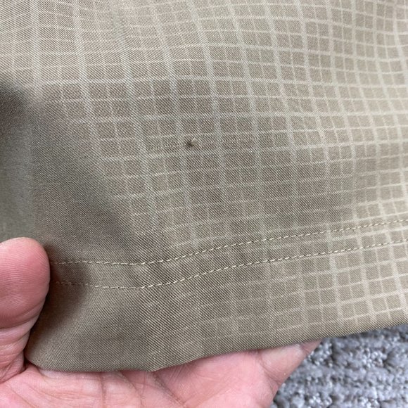 Adidas CLIMALITE Shorts Men 38 Brown Checkered Chino Short Pants Polyester Sport - Picture 9 of 15